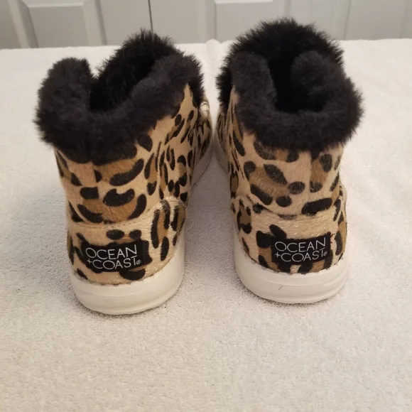Ocean + Coast Tata Animal Print Booties Women's Size 7.5M Textile Uppers - Picture 5 of 7